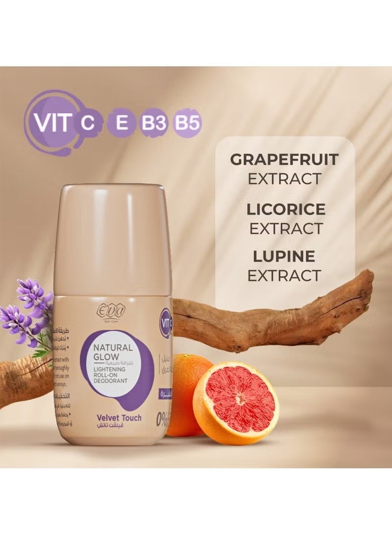 إيفا مزيل العرق رول أون لتفتيح البشرة بتأثير طبيعي - لمسة مخملية - Image 4